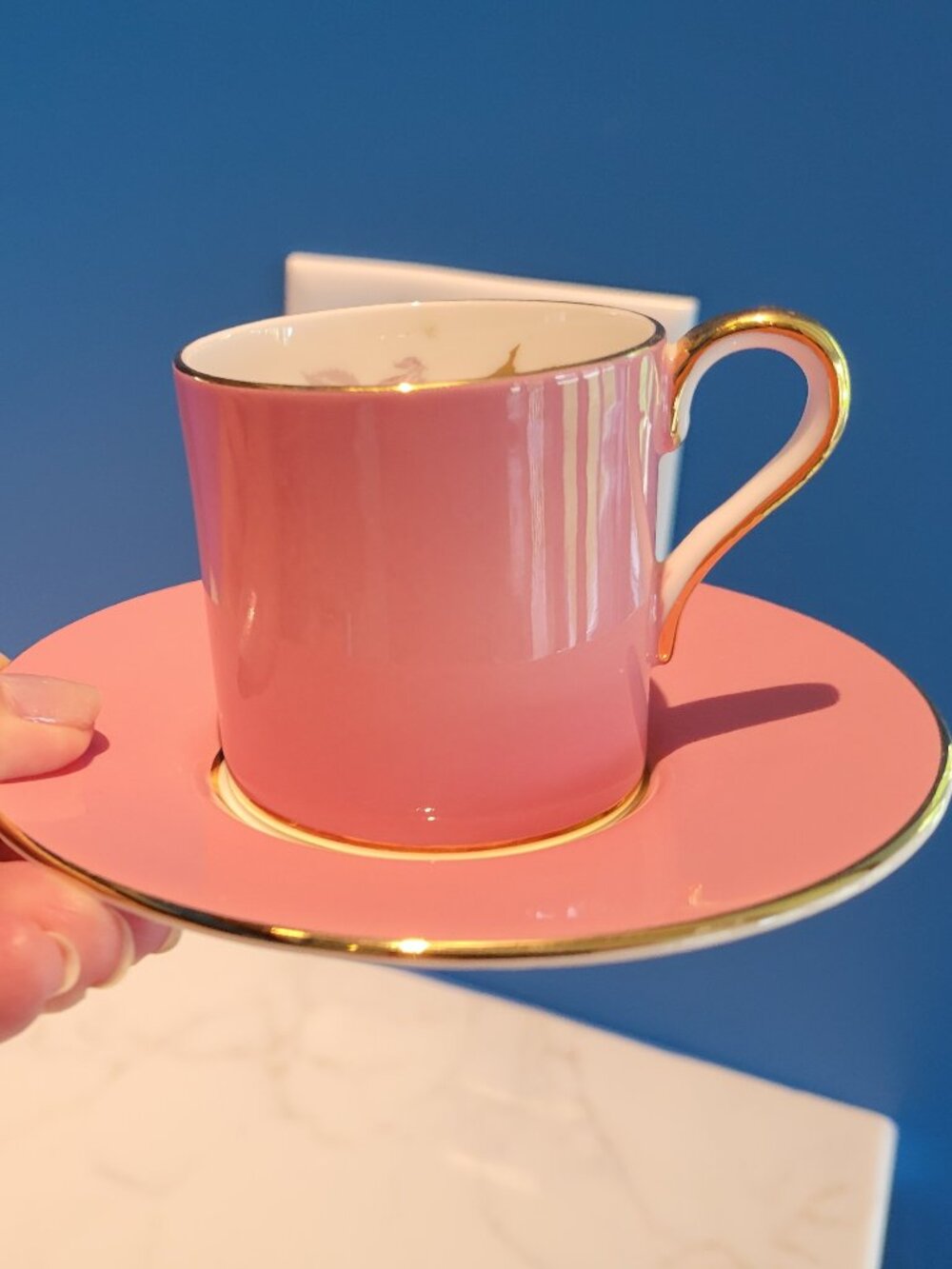 Vintage Aynsley Pink Rose Tea Cup Saucer Set Pattern 2225 England